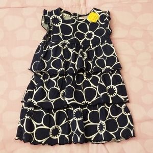 Carter's Navy Blue & White Layered Ruffle Dress